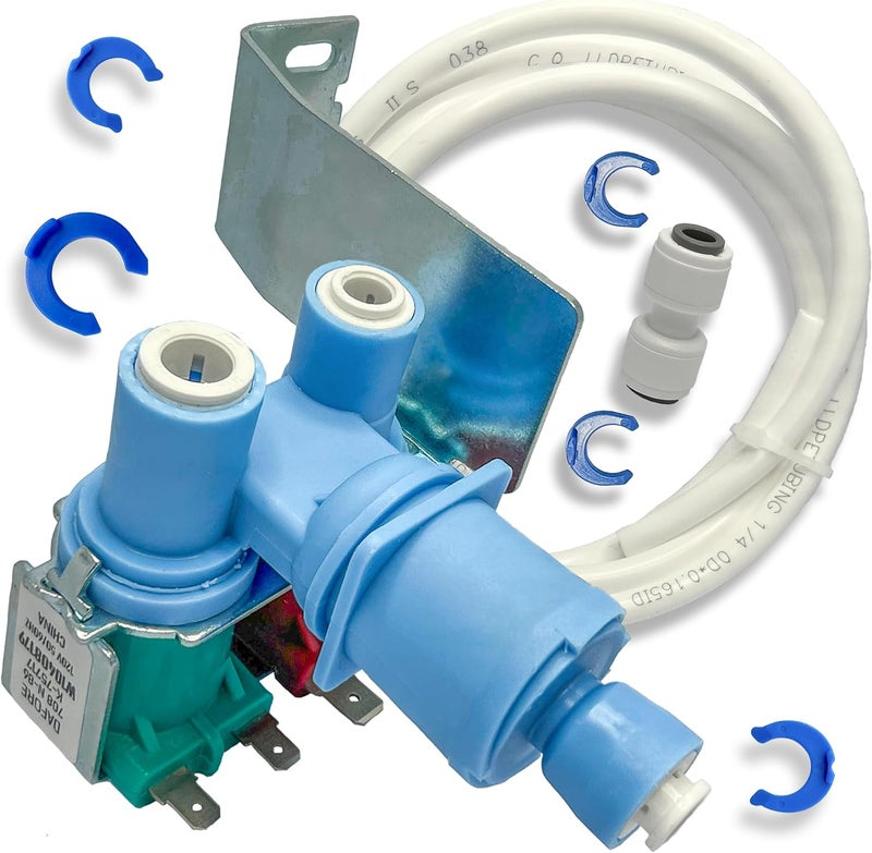 DAFORE Upgraded W10408179 W10179146 Refrigerator Water Inlet Valve Compatible with Whirlpool Kenmore KitchenAid Maytag IKEA,Replacement For IMV708 W10408179VP 2188746 2186486 2315534 2304757 2205762 2188708 - Image 1